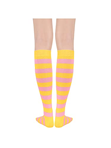 Image of Century Star Knee High Socks for Women Long Tube Socks with Stripes | Soft, Skin Friendly And Stretchy, Vibrant Colors Perfect For Daily Wear, Sports, Halloween And Christmas