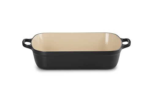 Image of Le Creuset Enameled Cast Iron Rectangular Roaster, 5.25 qt., Licorice