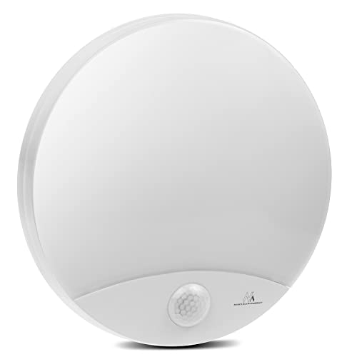 Maclean MCE357W Lampe LED à détecteur de Mouvement Infrarouge Blanche 10 W IP44 Blanc Naturel (4000 K) 900 LM