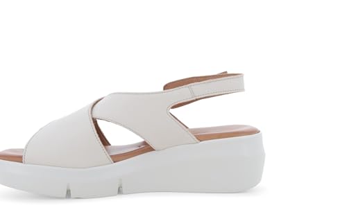 Sandale blanche à plateforme croisée r80420q pour marcher sans douleur - 4