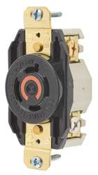 20A Twist-Lock Receptacle 3P 4W 125/250VAC L14-20R BK