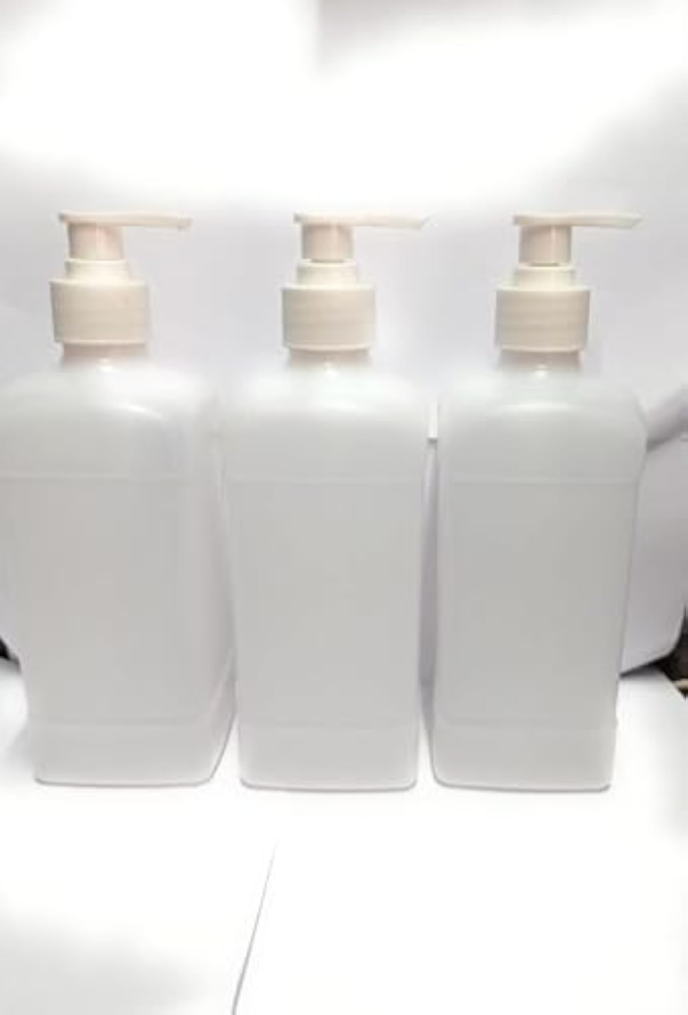 500ml Frosted Plastic Liquid Dispenser Bottles, Pack of 3
