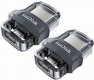 SanDisk Ultra Dual 64GB USB 3.0 OTG Pen Drive, Pack of 2