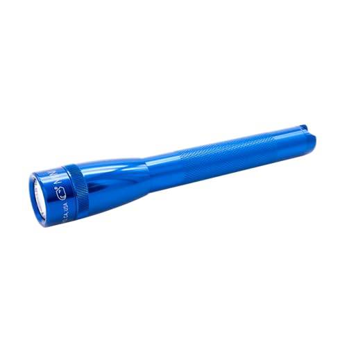 Mini Maglite Pro LED 2-Cell AA Flashlight, High Lumen, Water-Resistant, Adjustable Focus – Blue