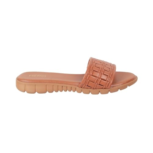 Image of Metro Women Synthetic Leather Comfort Slip-on Sandal