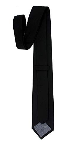 Image of Kebocis Mens Solid Color Cotton Necktie for Men