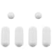 Toilet Seat Bumpers ZZHXSM 6IN1 White Universal Toilet Seat Bumpers Used for Home, Hotel, Hospital (4 x Long Shape + 2 x Round Shape)