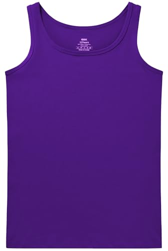 Image of QBK 2T-13Years Girls Tank Tops Cotton Dance Basic Sleeveless Undershirts