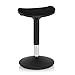 Produktbild hjh OFFICE 830094 Arbeitshocker Balance SIT I B Stoff Schwarz Hocker ergonomisch mit Schwingeffekt, höhenverstellbar