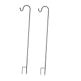 GALPADA Gancio da Giardino in Ferro Ø8mm Supporto Resistente per Piante Lanterne e Candele Facile Installazione per Orto e Cortile 2PCS Altezza 90cm
