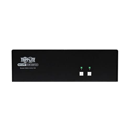 Image of Tripp Lite Secure KVM Switch, 2-Port HDMI, United States Government NIAP-Certified PP4.0 Security, 4K @ 60Hz Quality, TAA Compliant, 3-Year Warranty (B002-H2A2-N4)