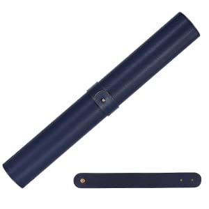 Image of Aropana Vegan Leather Desk Mat | Large Reversible Mouse Pad & Computer Table Protector | Dual-Side Waterproof Extended Laptop Pad with Edge-Stitched Design (80x40 cm, Navy Blue and Yellow)