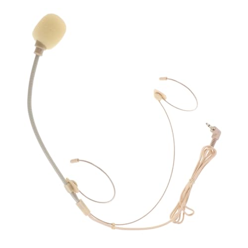 OFFSCH Over Ear Headworn Condenser Mic with Flexible Plug for Teachers Trainers Event Hosts and Tour Guides Voice Transmission and Enhanced Comfort