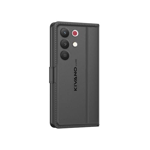 Image of KIVANO LUXE Compatible with Realme Narzo 90X 5G / Realme C85 5G / Realme 15X 5G Artisanal Leather Wallet Case with Card Holder for Men Women, Magnetic Flip Folio Cover with Stand RFID Blocking Cell