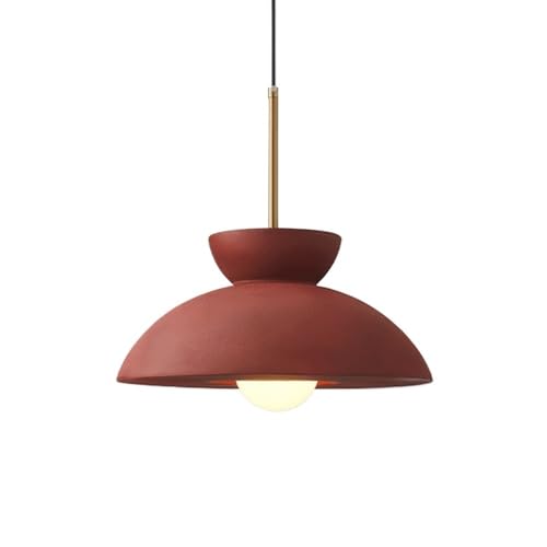 Contemporary Pendant Light, Terracotta Style Mushroom Hanging Lamp, Resin Dome Ceiling Fixture...