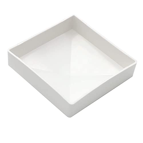 2 Packs 4Inch Vinyl Pyramid Style Fence Post Cap/Vinyl Post Caps For 4" X 4" Vinyl Fence Post - White Pvc/Vinyl Fence Post Cap 2Pcs (4Inch) #TOP1