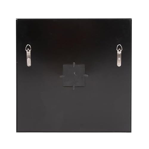 Image of Howard Elliott Collection Decorative Silver Mirrored Finish Wall Clock with Beaded Glass Trim for Home & Office Wall Decoration, Gifting Idea for Wedding, Anniversary & Birthdays, 20 x 20 inch