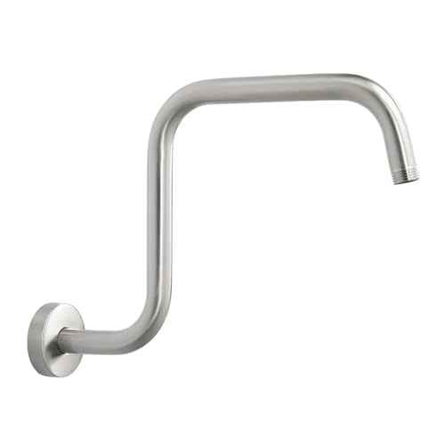 GUYTRM Accesorios de ducha Soporte de ducha Extensión de cabezal de ducha de pared Brazo de ducha tipo lluvia Soporte de cabezal rociador de baño lingli(Brushed)