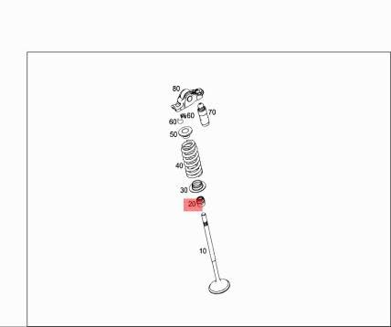Pour Joint de queue de soupape d'admission pour moteur MERCEDES-BENZ A W177 A2640531100