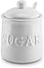 KOVOT 10 oz Ceramic Sugar Jar & Spoon Set | White