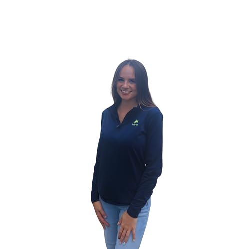 Image of Women's Performance Quarter-Zip Pullover, Performance Athletic Mock Neck Long Sleeve Pullover (Navy)