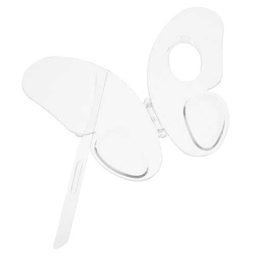 minkissy Nail Art Palette Butterfly Shape Acrylic Makeup Palette for Foundation Mixing