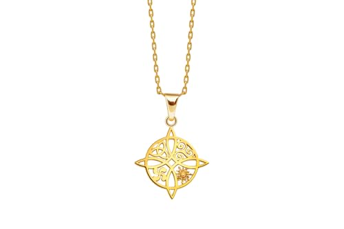 Pendentif noeud de sorcière plaqué or 18k le talisman de votre force
