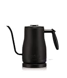 Bodum 34oz Bistro Gooseneck Electric Water Kettle, Pour Over Coffee & Tea, Stainless Steel, Matte Black