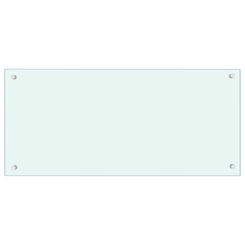 Solivagant Küchenrückwand 2 pcs Weiß 90 x 40 cm Gehärtetes Glas, Küche Esszimmer,Küchenhelfer -utensilien, 12.26 kg-3415419