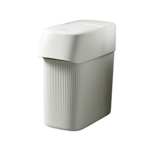 Poubelle de salle de bain anti odeur 11L à couvercle pression discret