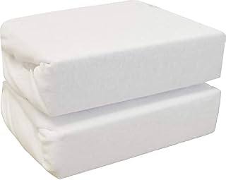 100% Organic Jersey Cotton Compatible with Next 2 Me Crib Baby Fitted Sheets Universal for Bedside Crib 2 Pack