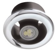 Manrose Primeline LEDSLKTC 4 inch (100mm) Part L Compliant LED Inline Showerlight Fan with Chrome Bezel & Timer Over-Run (LEDSLKTC)