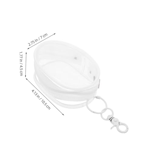 Housoutil PVC Clear Doll Storage Bag Compact Mini Figure Display Case with Keychain for Organizing and Showcasing Dolls Lightweight and Portable Student Accessory for Collectors