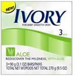 Simply Ivory Aloe Bath Bar – Pflegende Seife Mit Aloe Vera, 3er-Pack