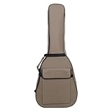 ZHSOAO Gitarrentasche Gepolsterter Gitarrentaschengurt, doppelte Schultertasche, verdickt weich, for Reisezubehör FüR Den Flugtransport Geeignet(Coffee)