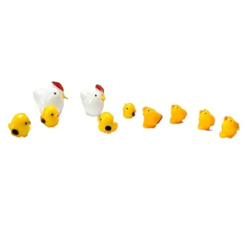 Image of Cute Figurines mini Chicken，car Decorations Interior Aesthetic，Chicken Decorations car Rearview Mirror Car Mirror Interior Ornaments，Garden Decor, Home Decor, Gift