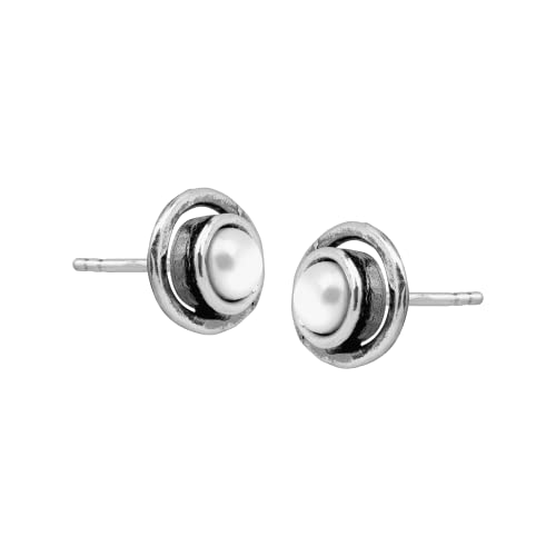 Silpada 'Lunula' 4.5-5 mm Freshwater Cultured Pearl Stud Earrings in Sterling Silver2