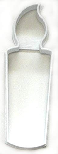 YNGLLC Candle Outline Flame Cookie Cutter, 1 Piece, White, Made in USA, PR2933