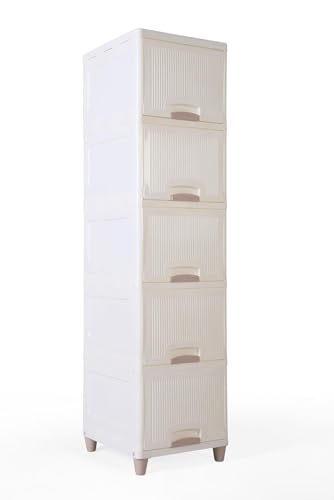 Image of 6 Tier Cupboard for Storage Organizer /Plastic Storage Drawer /Stackable Storage Cabinet /Drawers for Storage Box /Multipurpose Storage Rack /Plastic Wardrobe Organizer (5 Layer)