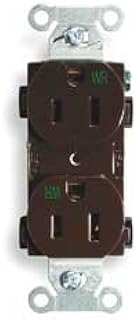 Receptacle, Duplex, 15A, 5-15R, 125V, Brown