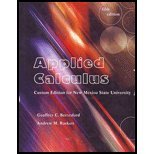 Paperback Applied Calculus, 5th Edition, Custom Edition for New Mexico State University Book