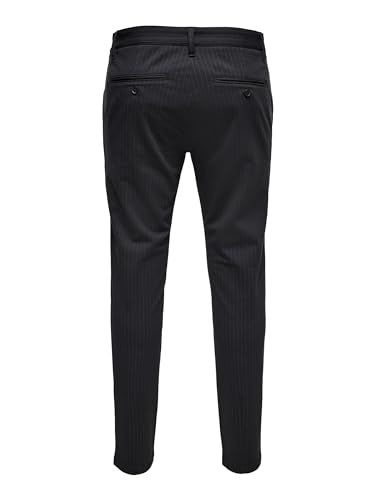 ONLY & SONS Herren Onsmark Pant Stripe Gw 3727 Noos Hose, Black, 29W 34L EU – Ansicht 4