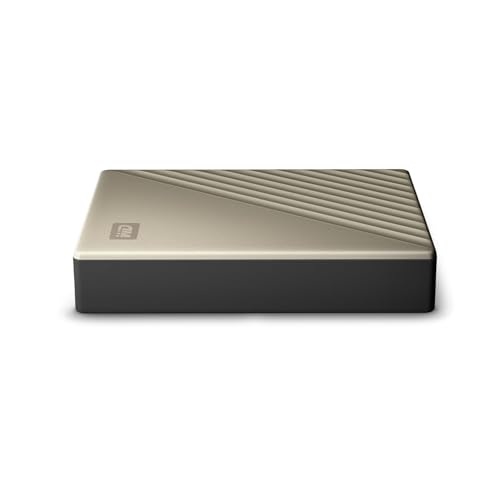 Image of Western Digital WD 2TB My Passport Ultra Portable Hard Disk Metal Drive, USB-C & USB 3.1 with Automatic Backup,Password Protection, Compatible with Windows&Mac, External HDD-Gold