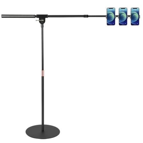 exproyzk Support de téléphone Portable sur Pied Supports Multiples pour téléphone Portable Réglable Support de contrôle de Groupe de téléphones...