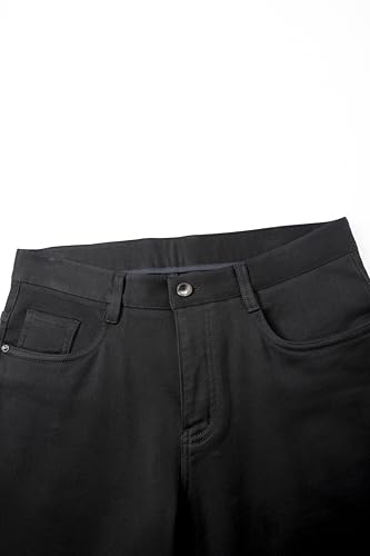 Classic Straight-Leg Men's Long Black Jeans, Stretchy, Soft, and Comfortable, Suitable for a Variety of Occasions.3