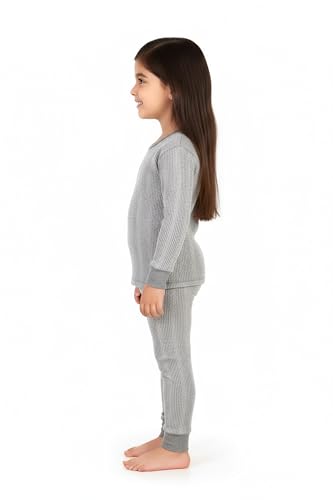 Image of Fort Worth Thermal Set for Winter - Warm Soft Cotton Innerwear Base Layer Upper & Lower | Full Sleeve Thermals for Kids,Toddlers,Boys & Girls | Cold Weather Body Warmer Long Johns Set