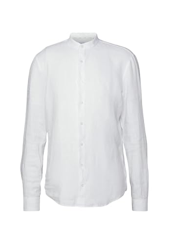 Calvin Klein K10K109511 Chemise Lin Blanc 39 Homme