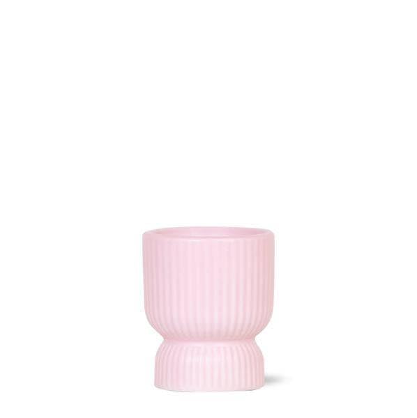 Pot de diabolo rose de 6 cm en céramique élégant pour petites plantes