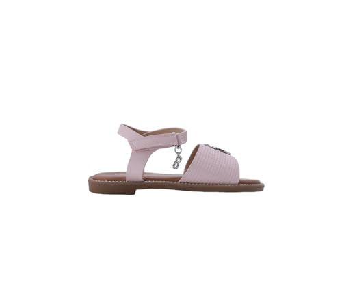 Image of bebe Girls' Sandals - Trendy Flat Designs with Rhinestones, Puffy Straps, Embossed Details and Charms for Toddlers /Little Kids /Big Kids