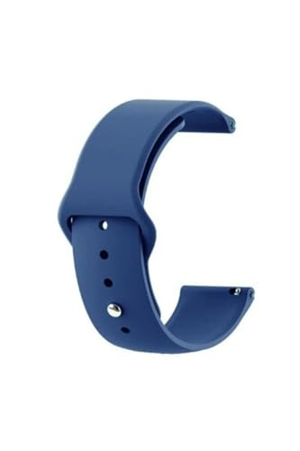 bbtech Fossil Women's Sport/Charter HR 18 mm Standart Silikon Kordon Klasik Kayış Esnek 18 mm Band, Lacivert